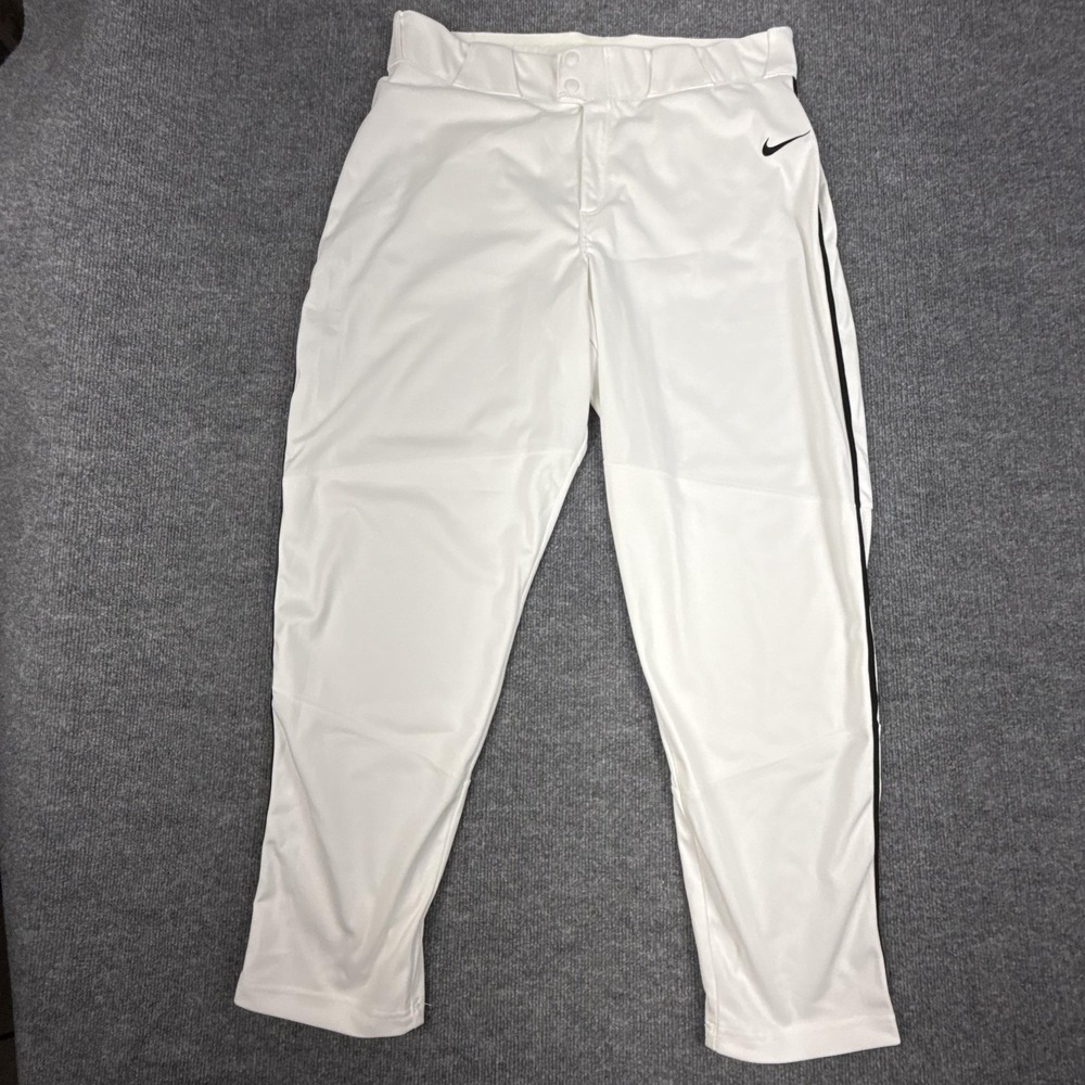 Nike Vapor Select Baseball Pants Mens 3XL White Black Piped Polyester BQ6435-100